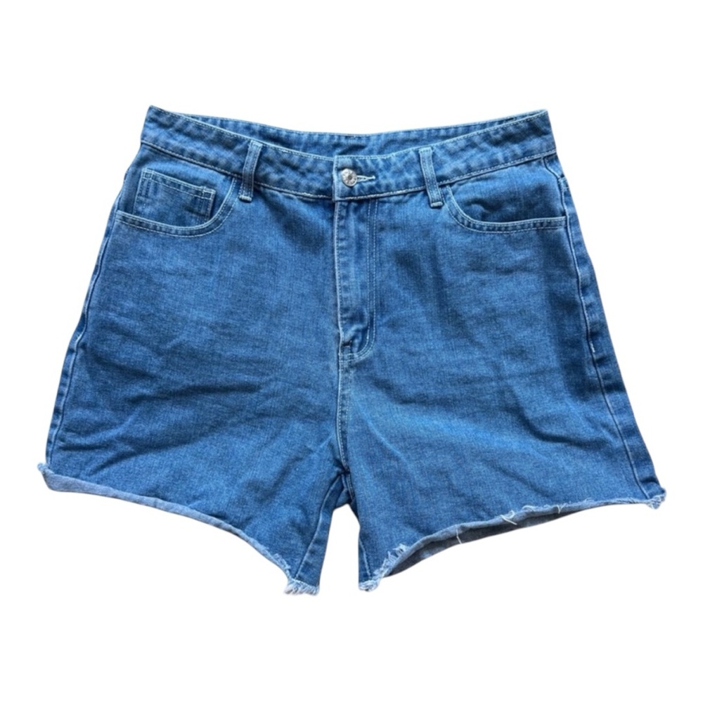 Denim Blue Women's Hi-Waisted Shorts
